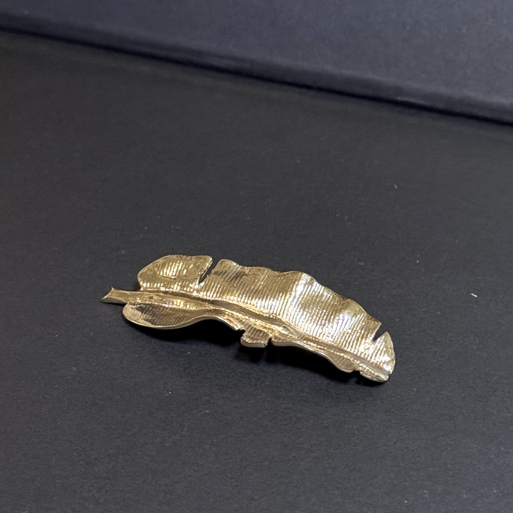 Bronze Mignon Faget Banana Leaf Lapel Pin
